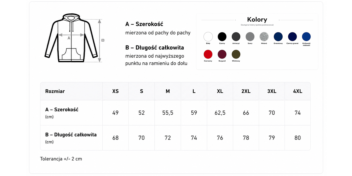 Bluza z zamkiem szczegóły