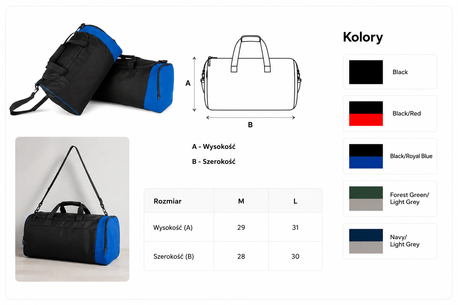 Torba sportowa szczegóły